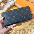 LV 黑老花拉鍊長夾_1