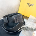 FENDI 黑色皮革雙面皮帶