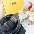 FENDI 黑色皮革雙面皮帶_1