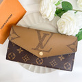 [二手] LV 老花拼接Sarah長夾