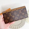 [二手] LV 老花拼色翻蓋薄長夾_4