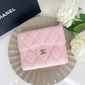 [二手] CHANEL 櫻花粉 三折短夾