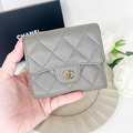 [二手] CHANEL CF 三折短夾 大象灰_1