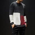 拚色針織毛衣