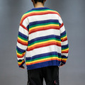 拚色條紋針織毛衣_4