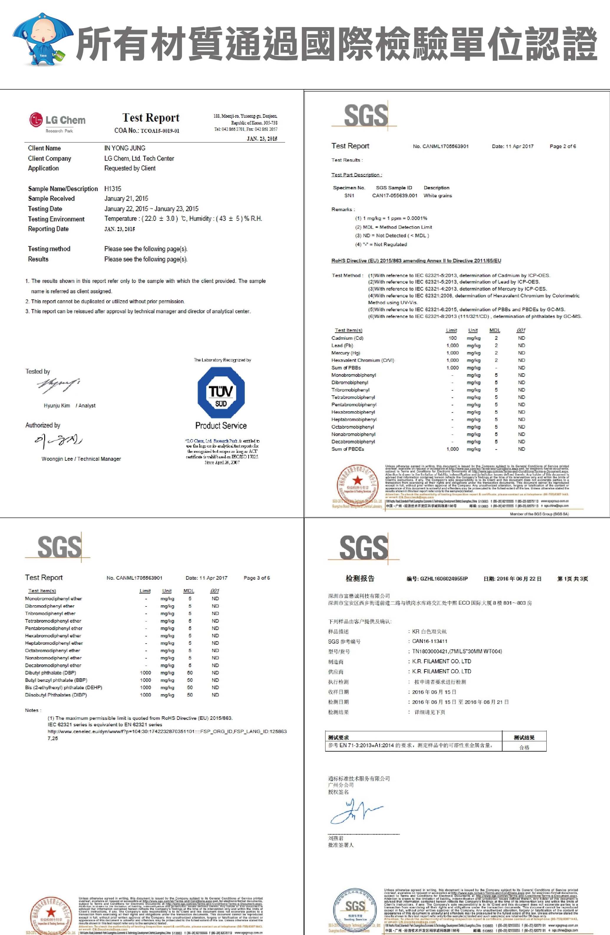 三心魟魚型牙刷材質皆通過國際檢驗單位認證