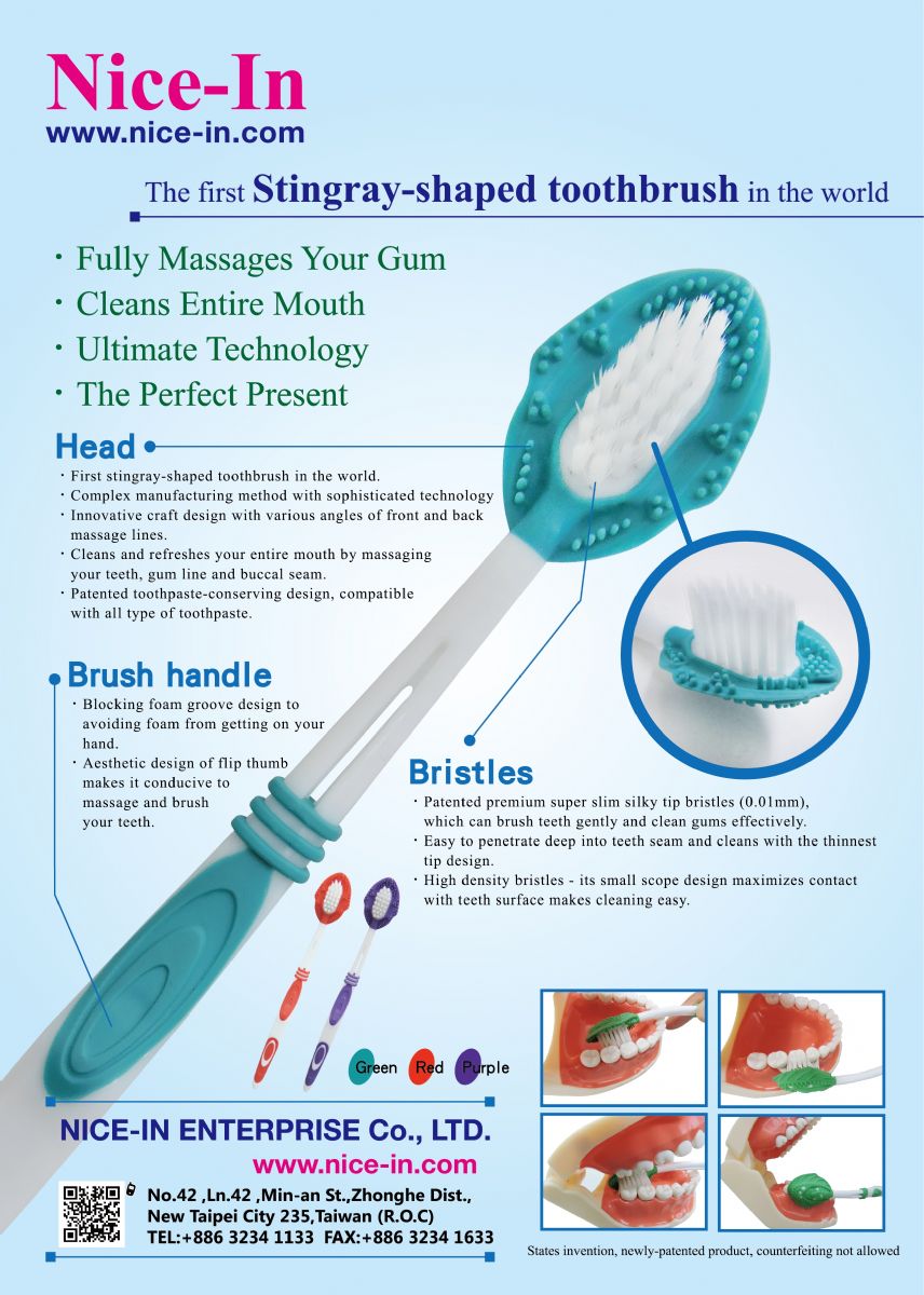stingray-shaped toothbrush
