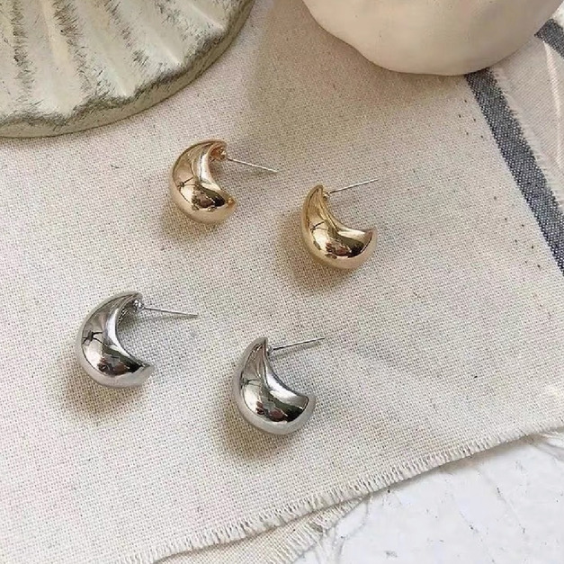 Ménisque 耳環｜18K金｜鉑金｜925銀針