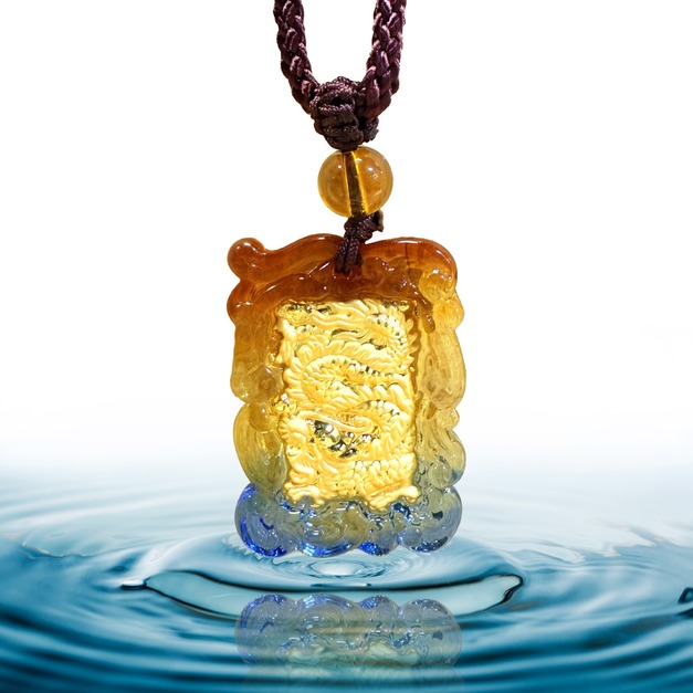 龍行天下-黃金琉璃項鍊