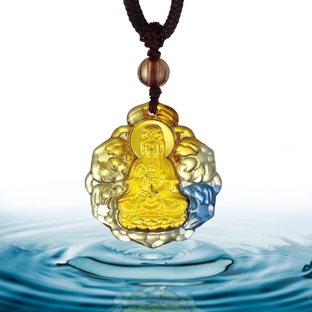 蓮花心經-黃金琉璃項鍊