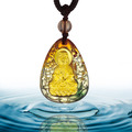 滴水心經-黃金琉璃項鍊