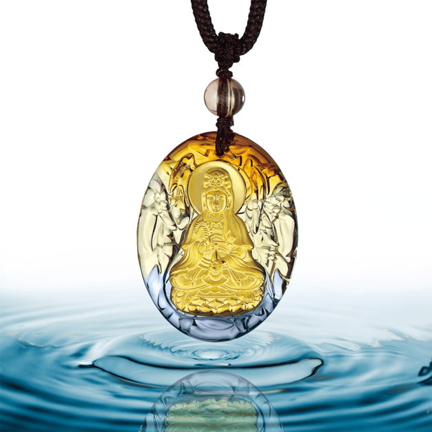 竹林觀音-黃金琉璃項鍊