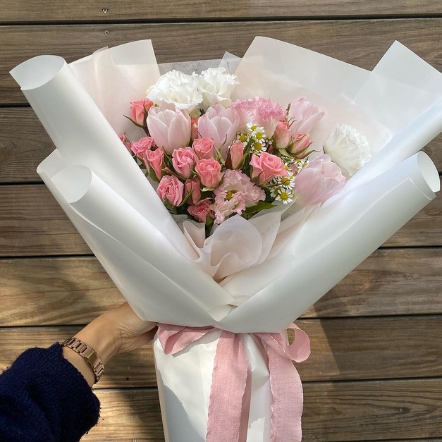 鮮花 | 粉紅色玫瑰花束