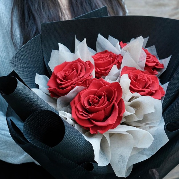 厄瓜多紅玫瑰 永生花