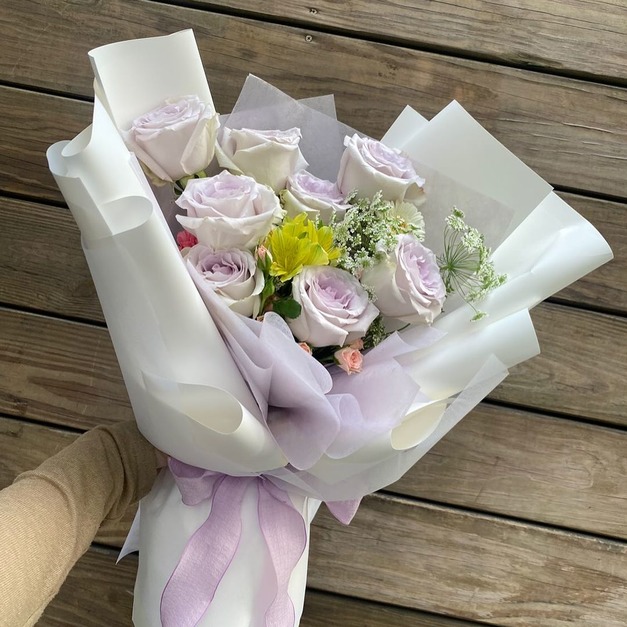 鮮花 | 進口紫玫瑰花束