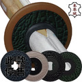 本革風鍔止。鱷魚紋（皮革）