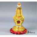 景泰藍尊聖寶塔-黃(21cm)