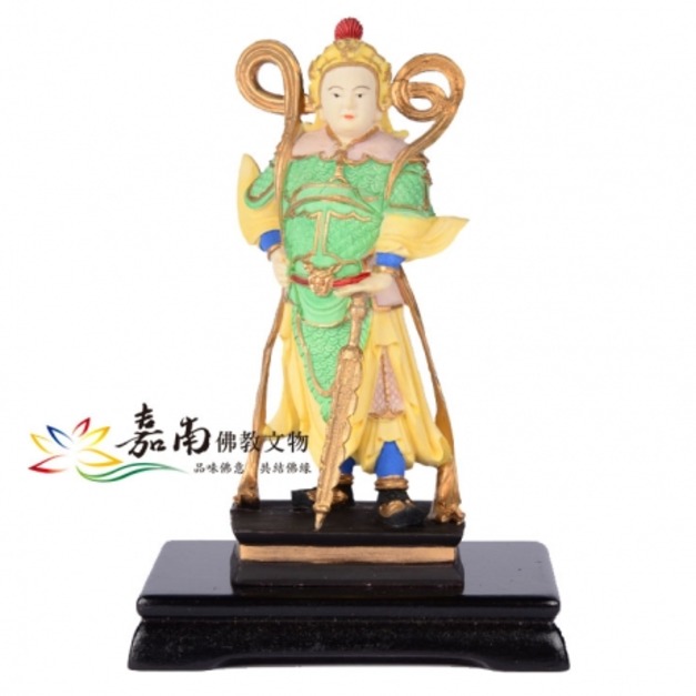 韋馱菩薩-彩繪波麗佛像(3寸2)(底座顏色隨機)