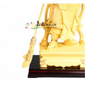 伽藍菩薩-原木色金邊波麗佛像(8寸8)(底座顏色隨機)_4