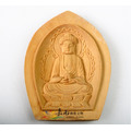 釋迦牟尼佛蓮花佛牌(黃楊木)_2