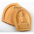 釋迦牟尼佛蓮花佛牌(黃楊木)_4