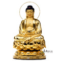 釋迦牟尼佛蓮花座-按金銅佛像(41cm)