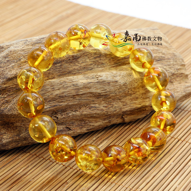 天然金珀手珠(12.5mm)