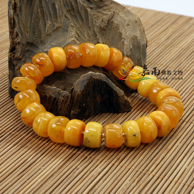 天然蜜蠟手珠-圓筒型(10mm)