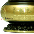 雙色蓮座八吉祥銅爐(4.2寸)_1