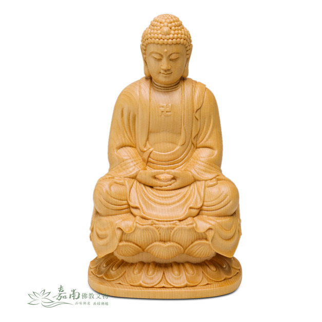 釋迦牟尼佛-加拿大檜木蓮座(6寸3)(無現貨)(需預訂)