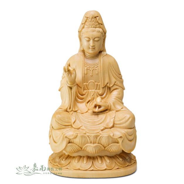 觀世音菩薩-加拿大檜木蓮座(6寸3)(無現貨)(需預訂)