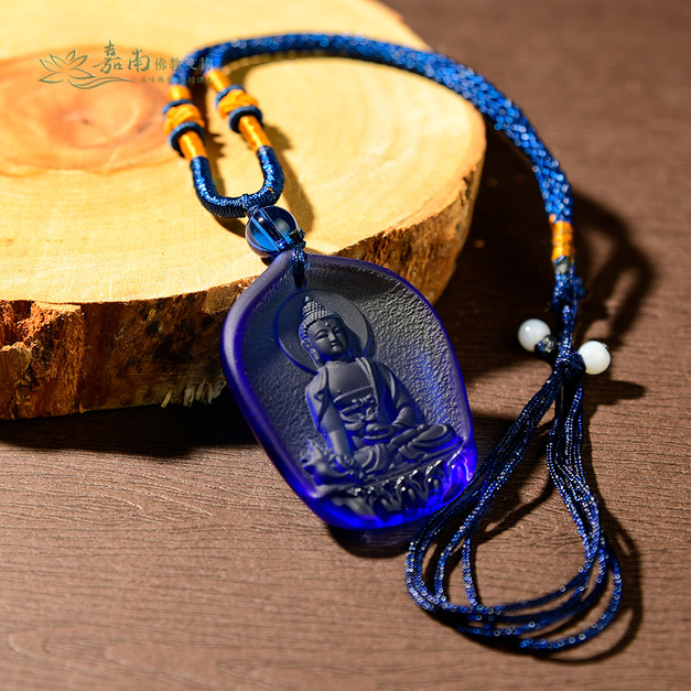 藍琉璃藥師佛項鍊(線繩顏色隨機)
