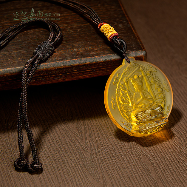 黃琉璃準提項鍊