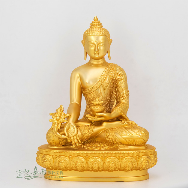 藥師佛-鍍純金密宗佛像(5寸)