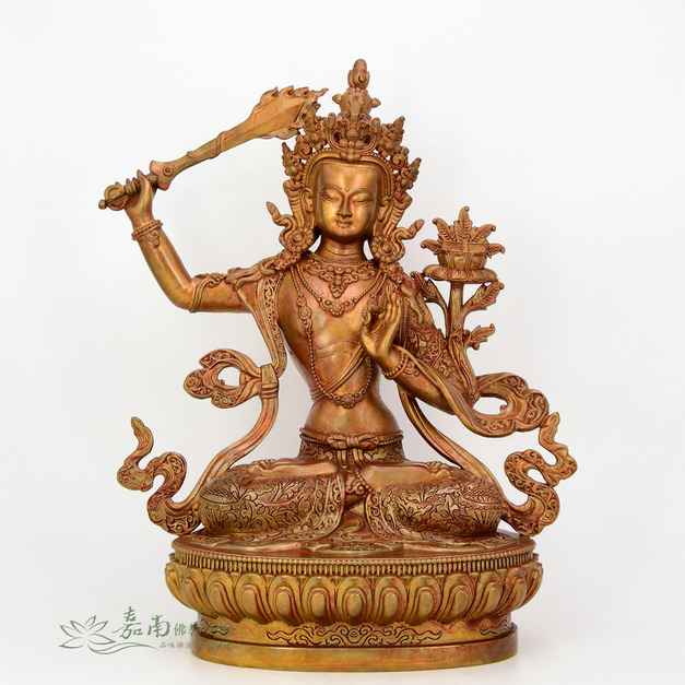 文殊菩薩-精雕黃銅(7寸)