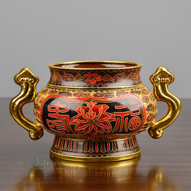 福壽祖先爐-景泰藍(3.7寸)