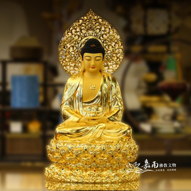 1尺貼金蓮座三寶佛 -橫三世佛圓滿供奉・莊嚴金身｜嘉南佛教文物