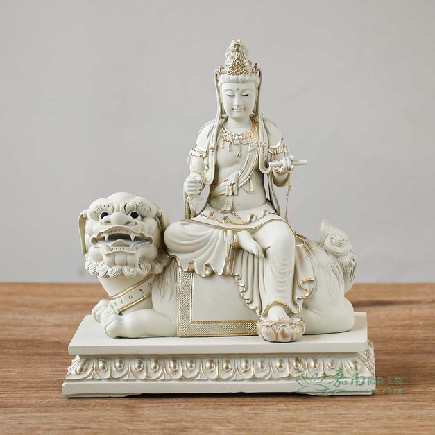 素面描金文殊菩薩-莊嚴殊勝 行願圓滿｜供佛入門高 CP 首選