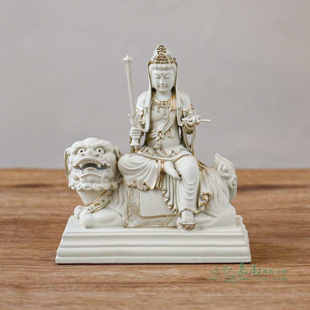 素面描金文殊菩薩-莊嚴殊勝 行願圓滿｜供佛入門高 CP 首選