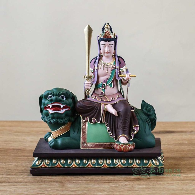 波麗彩繪文殊菩薩 -智慧乘獅・威德自在｜佛入門高 CP 首選