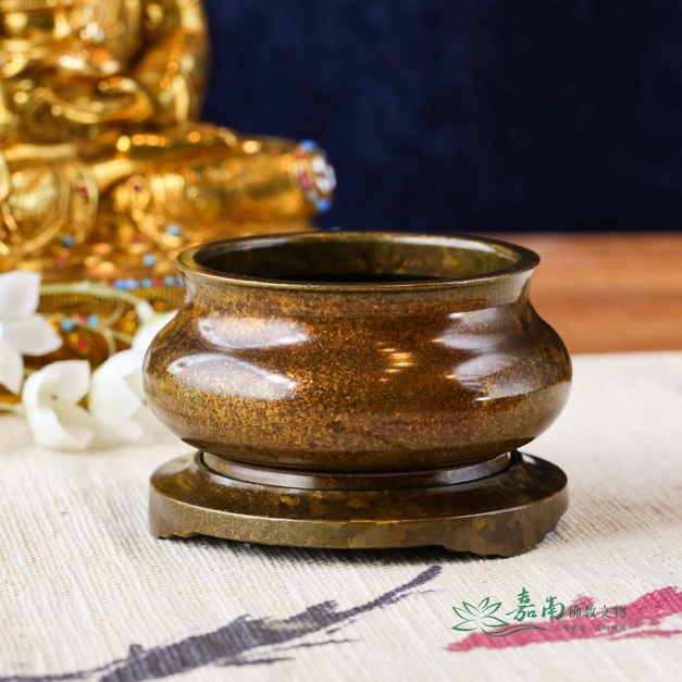 九品仿古雪花宣德爐(3寸) ｜純銅精製‧靜心禪意