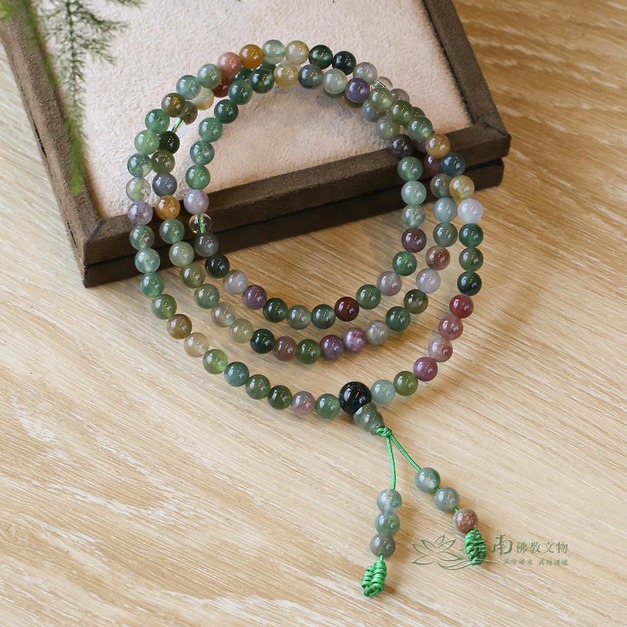 七彩石念珠(6mm) ｜對應七輪．提升能量場