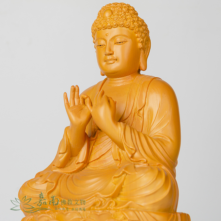 台灣檜木釋迦牟尼佛(8寸) -佛具用品百貨首選| 嘉南佛教文物｜佛像、佛