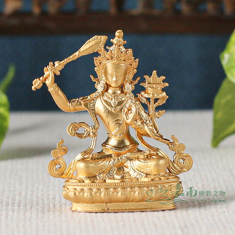 文殊菩薩-霧金密宗佛像(6.5cm) -佛具用品百貨首選| 嘉南佛教文物｜佛像