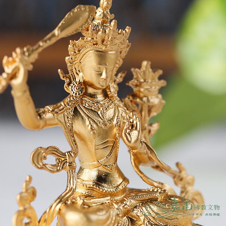 文殊菩薩-霧金密宗佛像(6.5cm) -佛具用品百貨首選| 嘉南佛教文物｜佛像