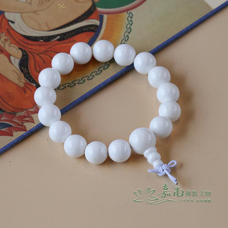 硨磲手珠(10mm) 天然白色佛珠｜潔白守護淨心平安| 嘉南佛教文物｜佛像