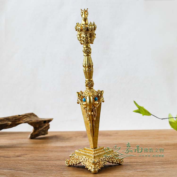 23公分密宗馬頭金剛杵｜馬頭明王法器供奉與修持兼具| 嘉南佛教文物