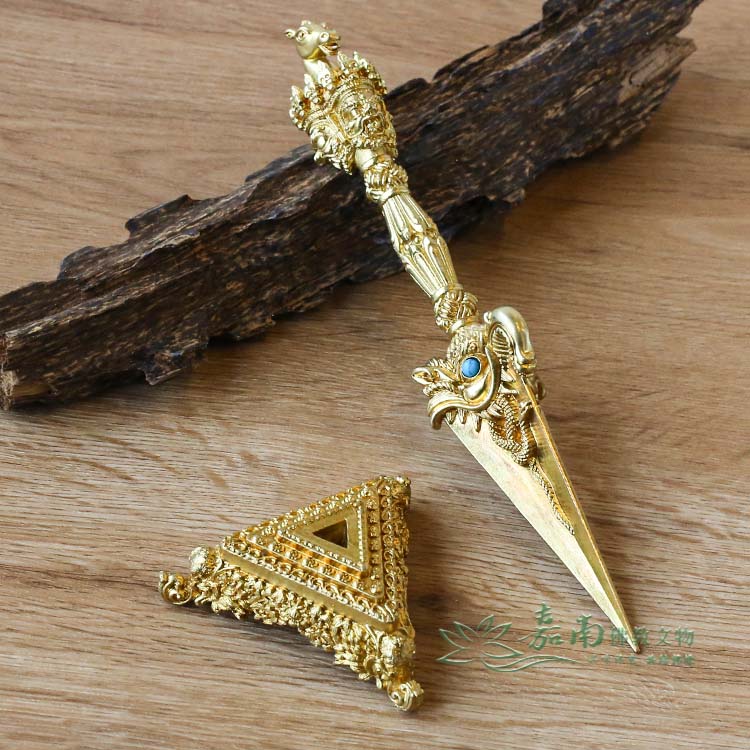 23公分密宗馬頭金剛杵｜馬頭明王法器供奉與修持兼具| 嘉南佛教文物