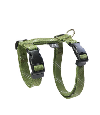 FLASH閃電系列 貓兔用胸背 軍綠