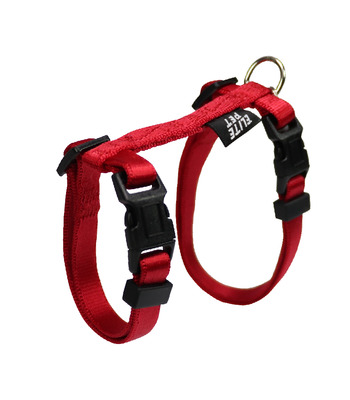 經典系列 貓兔用胸背帶 緋紅